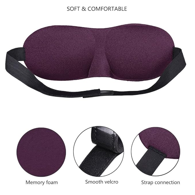 Purple Eye Mask for Sleep and Deep Meditation-Velvo Beauty