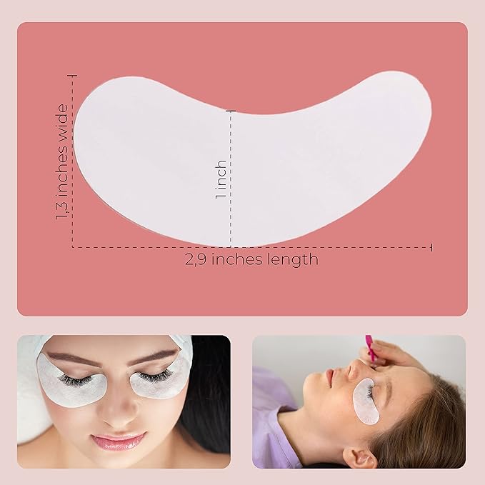 50 Pairs Under Eye Pads, Hydrogel Eye Patches for Eyelash Extension, Lash Gel Pad, Eyelash Extension Gel Patches, DIY False Eyelash Makeup Eye Gel Pad, Fit Most Eye Shape Stick Well-Velvo Beauty