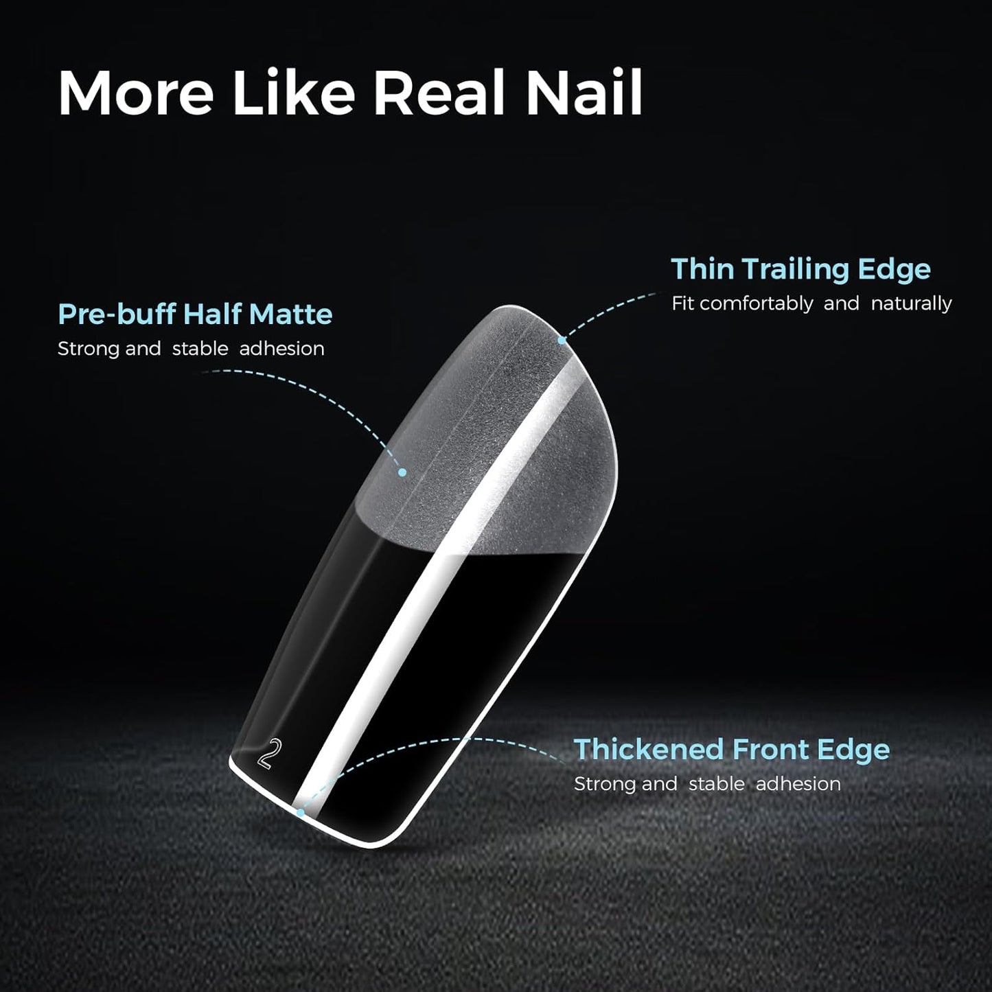 TOMICCA Short Square Nail Tips Acrylic Nails 240Pcs Acrylic Nail Kit Gel Nail Tips 12 Sizes Pre-shape Short Clear Fake Nails for Nail Extension Art Home DIY-Velvo Beauty