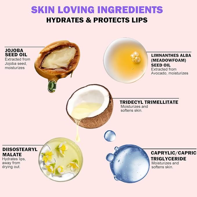 pH Lip Balm, Transparent Clear Color Changing Lipstick and Tinted Lip Balm Chapstick, Vegan & Cruelty Free Lip Tint, Hydrate & Nourish with JOJOBA and MEADOWFOAM SEED OIL, #001 Amethyst-Velvo Beauty