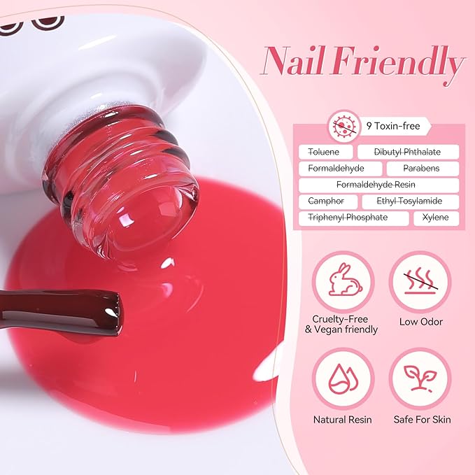 BORN PRETTY Jelly Gel Nail Polish Set,Sheer Nude Pink Natural Color Ice Transparent Tranlusent Gel Polish Kit for Salon Manicure and Nail Art DIY at Home 6PCS 7ml-Velvo Beauty