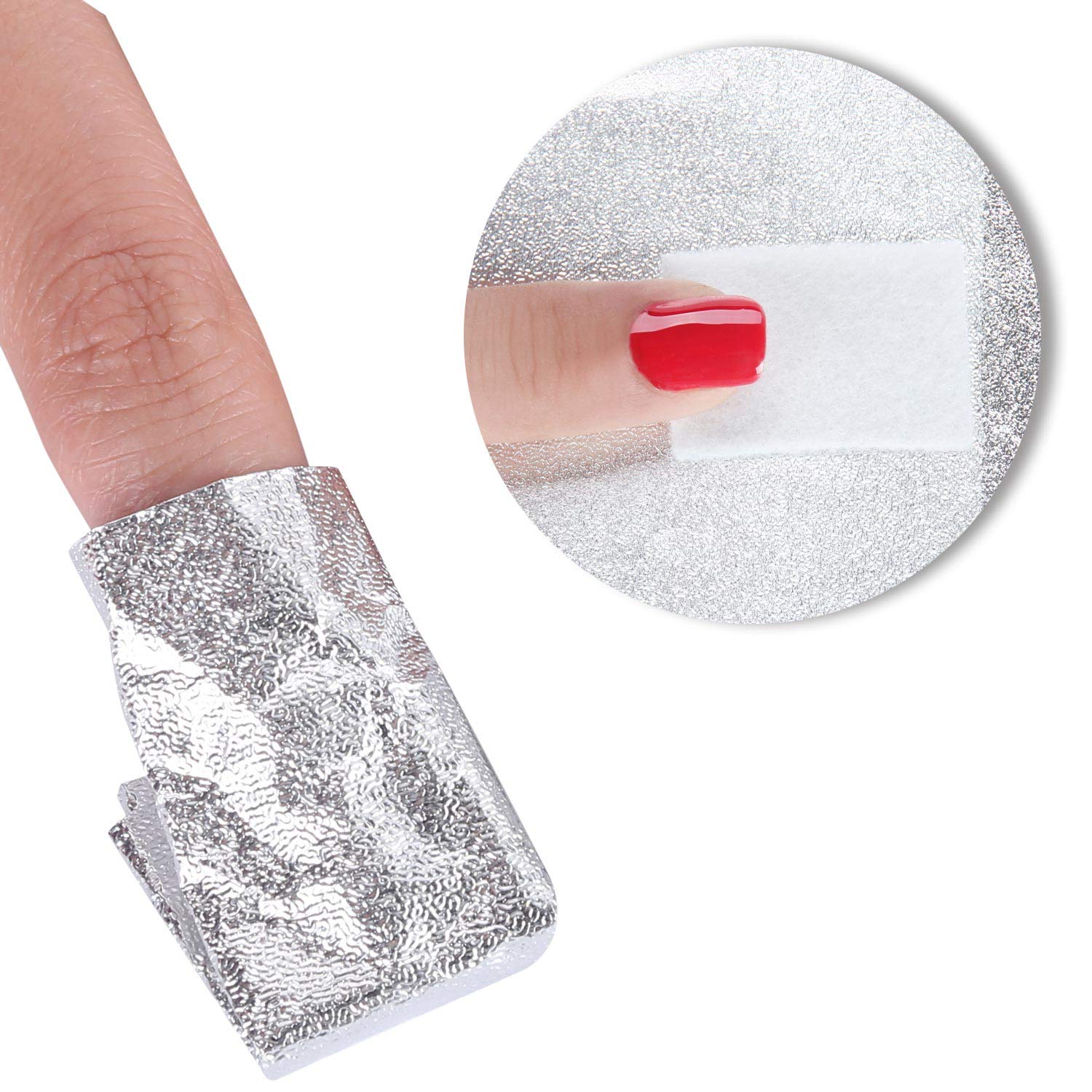 BTYMS 400 Pcs Gel Nail Polish Remover Wraps Nail Foil Wraps Soak Off Cotton Pads Lint Free Finger Nail Wipes-Velvo Beauty