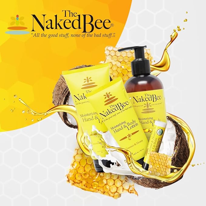 The Naked Bee Lip Balm Sampler, Coconut & Honey, Orange Blossom Honey, Pomegranate & Honey, Grapefruit Blossom Honey, Lavendar & Beeswax Absolute-Velvo Beauty