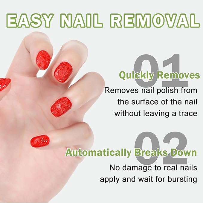 Magic Remover Gel Polish,3PCS Gel Nail Remover,Professional Gel Remover for Nails,Quickly and Easily Removedor de Esmalte Gel (15ML)-Velvo Beauty