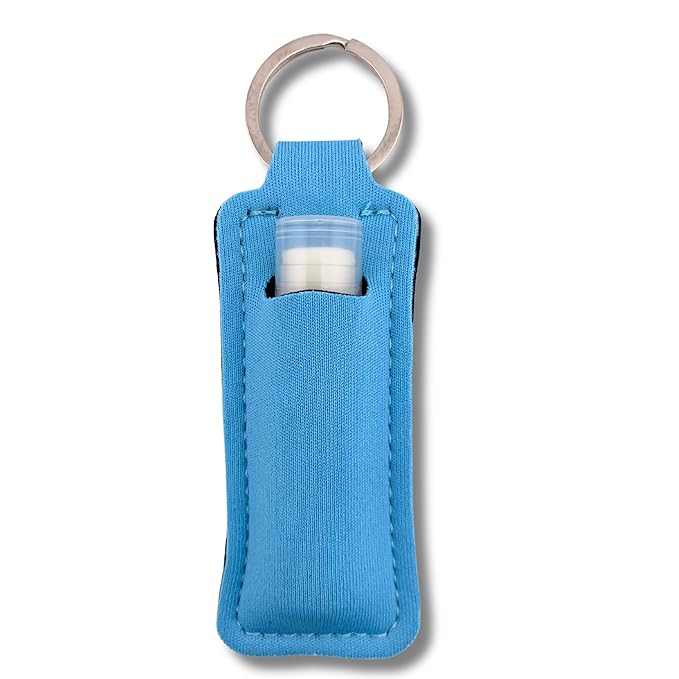 Sweet Watermelon Chapstick 6-Pack. Includes Bonus Lip Balm Holder Keychain (Blue). Limited Edition Flavor from the Chapstick I Love Summer Collection, Unique Gift Bundle from Tiny Seed-Velvo Beauty