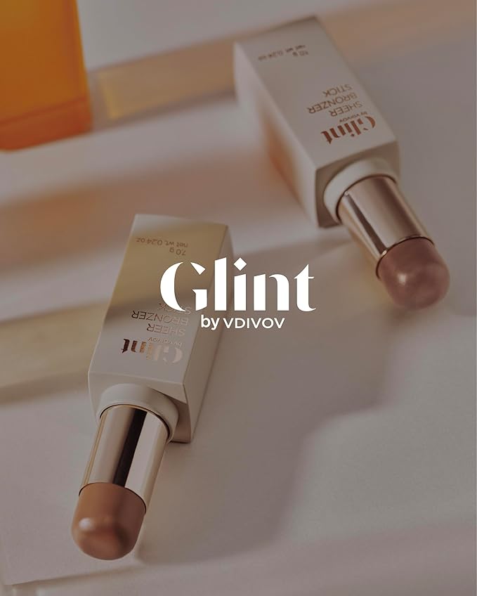 Glint Sheer Bronzer Stick (Caramel, 0.24oz) - Creamy Buildable, Blendable Formula for Natural Contour, Long-Lasting, Smooth, Versatile Use. Korean Makeup. Nose, Face, Cheeks.-Velvo Beauty