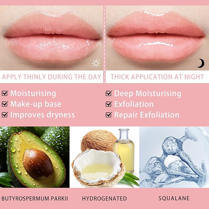 Lip Mask Overnight, Lip Sleeping Mask, lip Mask With Vitamin C, Antioxidants, Improves Dryness, Hydrating &Prevention Dry and Crack Lip Scrubs Exfoliator (peach&grapefruit)-Velvo Beauty