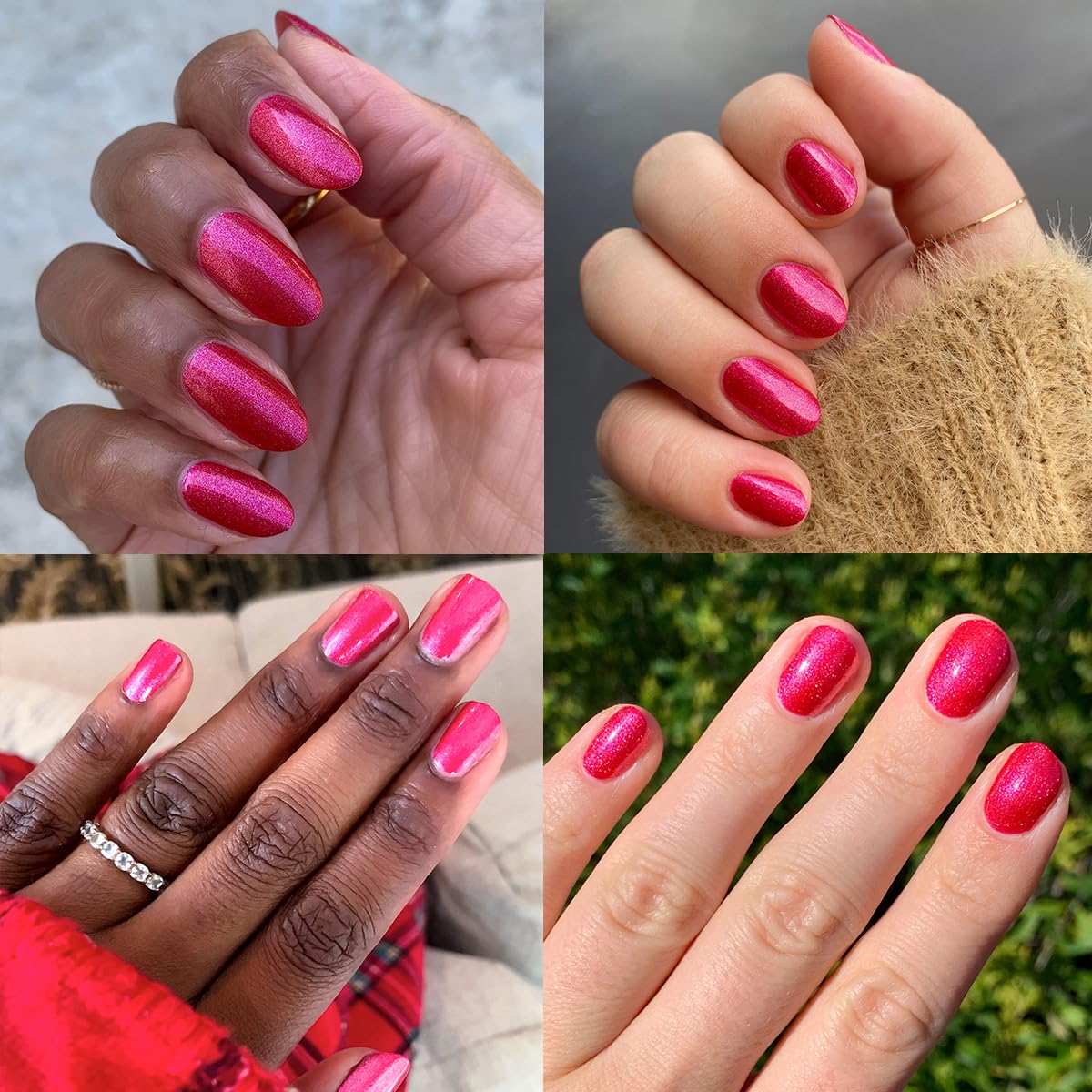 Olive & June Long Lasting Nail Polish | Plump Gel-Like Finish No Lamp Needed | Lasts up to 10 days | Salon-Quality at Home | 15-Free Vegan Cruelty-Free Chip-Resistant Shine | Ruby Shimmer Metallic Red-Velvo Beauty