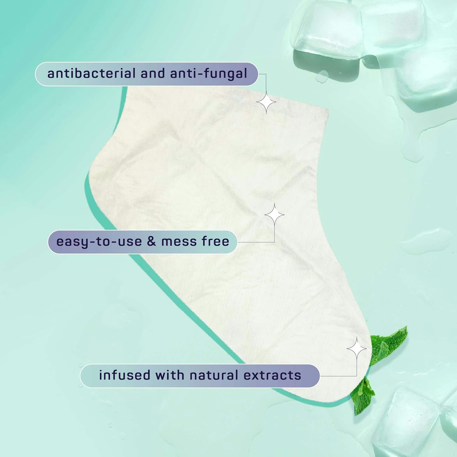 Spa Life Men's Cooling Mint Foot Repair Balm and Moisturizing Socks Set - Revitalizing Hydrating Foot Mask for Soothing Tired, Achy Feet and Softening Dry, Cracked Skin One Size Fits Most- 6 Pairs-Velvo Beauty