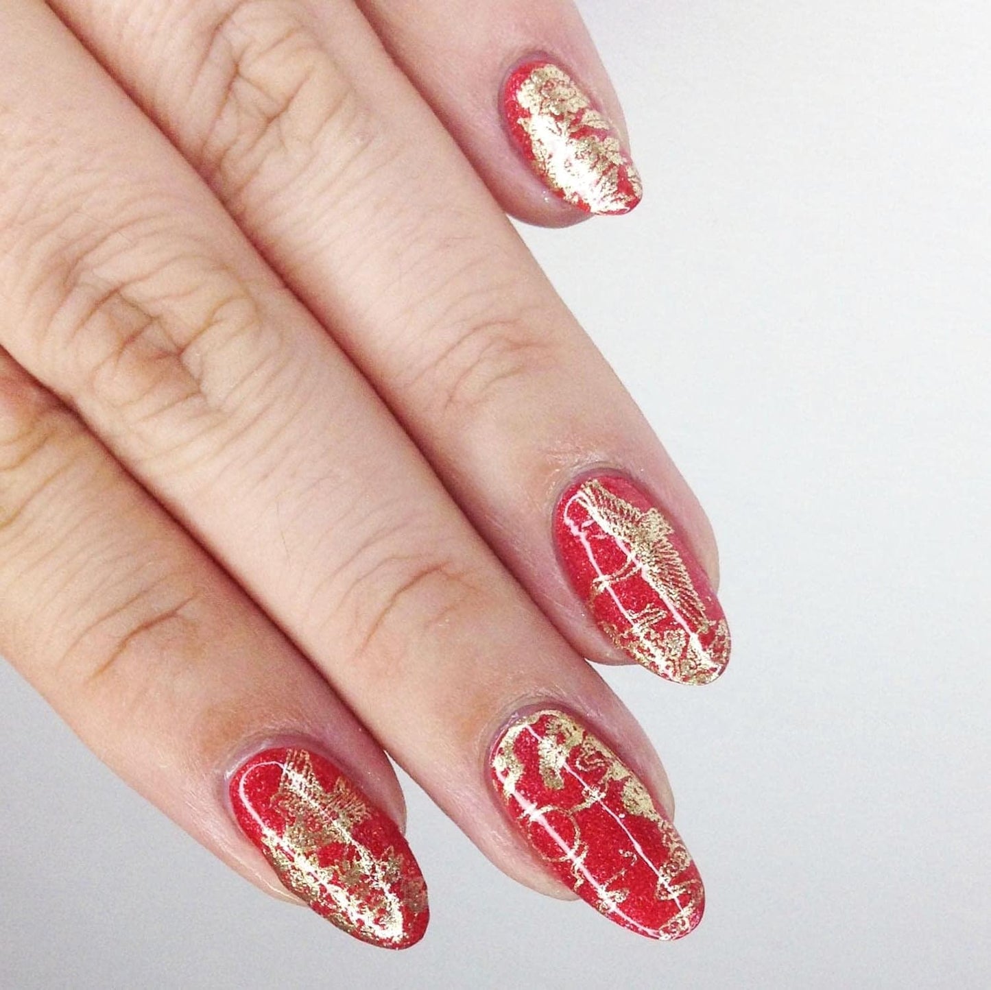 Maniology Porcelain Nail Stamping Plate | Classic Chinese Ceramic Dinnerware Design, Floral Patterns, Elegant DIY Manicure - Reusable, Rectangular, Stainless Steel Nail Art Template-Velvo Beauty