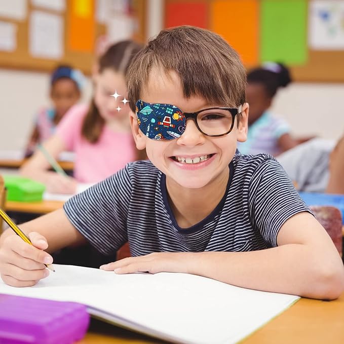 Newcotte 12 Pcs Eye Patch for Kids Girls Boys Reusable Eye Patch for Glasses over the Lens Colorful Eye Patch Toddler Eye Patch Adorable Kids Eye Patches Assorted Eye Patch Cover (Fresh)-Velvo Beauty