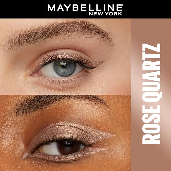 MAYBELLINE New York Tattoo Studio Long-Lasting Sharpenable Eyeliner Pencil, Glide on Smooth Gel Pigments with 36 Hour Wear, Waterproof Rose Quartz 0.04 oz-Velvo Beauty