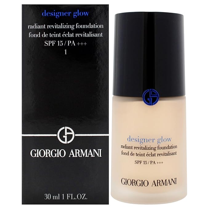 Designer Glow Radiant Revitalizing Foundation SPF 15 Plus - 1 by Giorgio Armani for Women - 1 oz Foundation-Velvo Beauty
