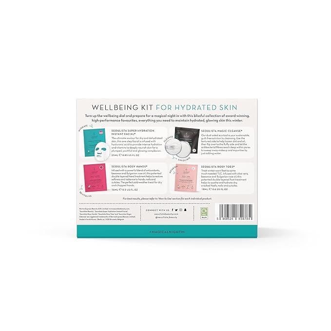 HYDRATED Gifting Bundle | SUPER HYDRATION SHEET MASK | Rosy Toes - Foot Mask Instant Pedciure | Rosy Hands - Hand Mask Instant Manicure| Magic Cleanse™ Eco-friendly Cleansing Tool-Velvo Beauty