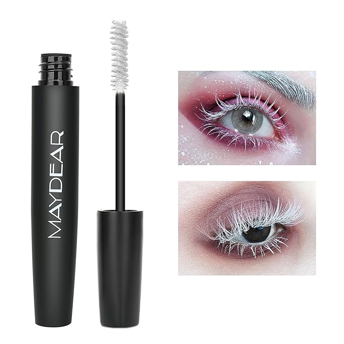 Maydear White Mascara – Volumizing, Curling & Lengthening Mascara for Intense Definition & Long-Lasting Smudge-Proof Wear – Perfect for Party & Stage Makeup-Velvo Beauty