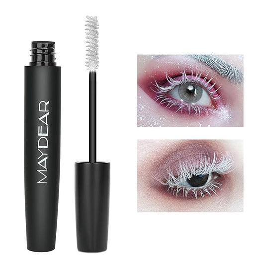Maydear White Mascara – Volumizing, Curling & Lengthening Mascara for Intense Definition & Long-Lasting Smudge-Proof Wear – Perfect for Party & Stage Makeup-Velvo Beauty