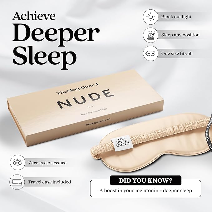 Pure Silk Sleep Mask [100% 6A Mulberry Silk, 22 Momme] Light Blocking Travel Essentials. Eye Masks for Sleeping. Black Oeko-Tex Blindfold. Eye Covers for Men & Women-Velvo Beauty