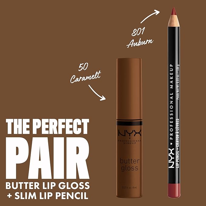 NYX PROFESSIONAL MAKEUP Butter Gloss Brown Sugar, Non-Sticky Lip Gloss - Caramelt (Medium Brown)-Velvo Beauty
