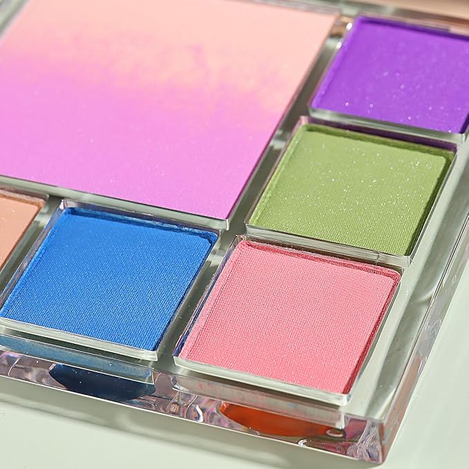 7 Colors Solid Fluorescent Neon Pigment Powder Set Gradient Iridescent Rainbow Palette Glitter Dust for Nail Art Gel Polish Mermaid Unicorn Rubbing Powder-Velvo Beauty