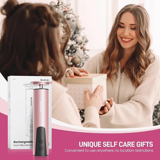 Electric Foot Callus Remover, 2 in 1 | 6 Speed Adjustable Foot File Nail Grinder with Sandpaper Disks, Professional Sander Pedicure Tool for Feet Dead Skin, Self Care Gifts for Women Mom Lover Friends-Velvo Beauty