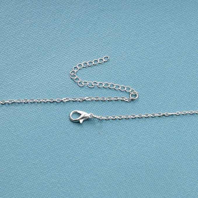 Boho Long Turquoise Necklace Silver Teardrop Turquoise Necklace Blue Turquoise Pendant Necklace Vintage Long Pendant Chain Necklaces Jewelry for Women and Girls-Velvo Beauty