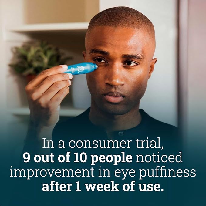 Oars + Alps Wake Up Eye Roller and Eye Depuffer, Dermatologist Tested Skin Care Infused with Caffeine and Aloe Vera, TSA Friendly, 0.5 Oz-Velvo Beauty