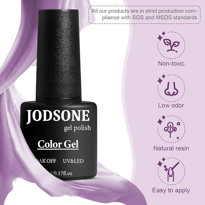 JODSONE Gel Nail Polish Kit 60 PCS with U V Light Soak off Base Top Coat 55 Shine Colors Gel Nail Kit Bright and Dark Brown Wine Red Series Manicure Set for Women and Girls-Velvo Beauty