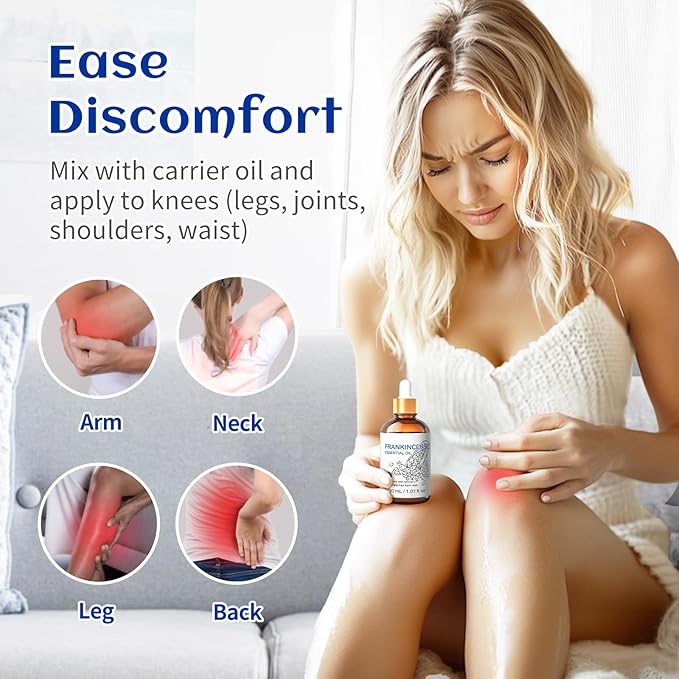 HIQILI 30ML Frankincense Essential Oil, Relaxing, Skin Care, Camp Atmosphere Creation, Can be Added to Body Lotions, Creams, Aromatherapy Use - 1 Fl Oz-Velvo Beauty