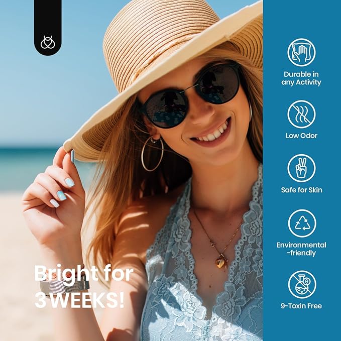 Beetles Blue Gel Nail Polish Set, 6 Colors Glitter Pearl Gel Polish Mermaid Treasures Nail Art Design Soak off Uv Led Nail Lamp-Velvo Beauty