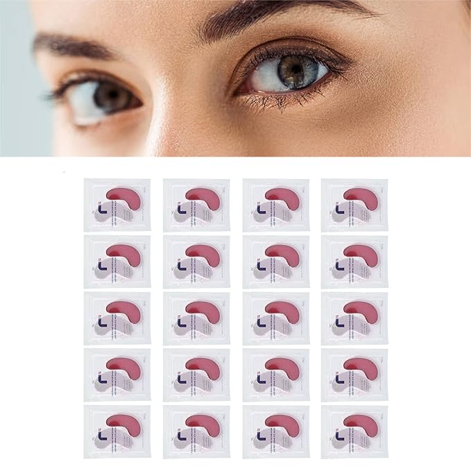 Eye Patches, 20PCS Red Ginseng Repair Eye Moisturizing Nourishing Eye Patch Firming Pad Dark Circles Crystal Collagen 3g for Wrinkles, Puffy Eyes-Velvo Beauty