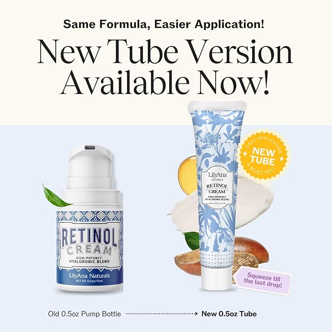 LilyAna Naturals Anti Aging Retinol Face Cream for Women – Wrinkle & Neck Cream for Firming, Retinol Moisturizer for Face with Hyaluronic Acid, Hydrating Night Cream for Fine Lines, Collagen Boost-Velvo Beauty