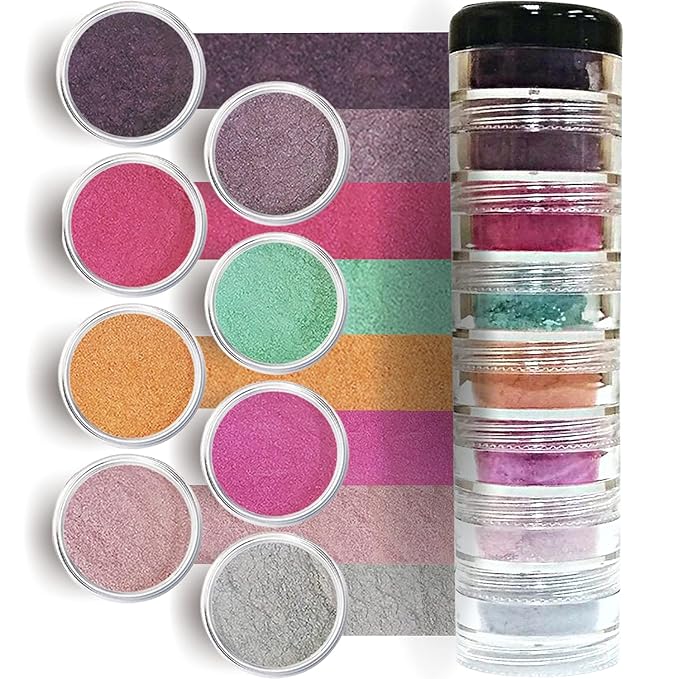 Loose Mineral Eyeshadow and Contouring Palette - Lolly Pop Candy 8 Shade Set-Velvo Beauty