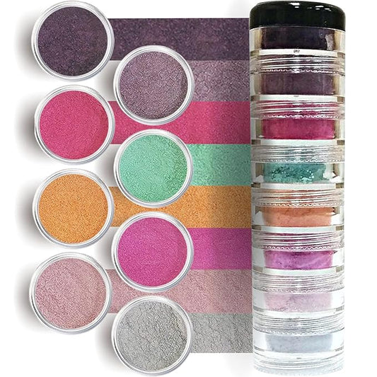 Loose Mineral Eyeshadow and Contouring Palette - Lolly Pop Candy 8 Shade Set-Velvo Beauty