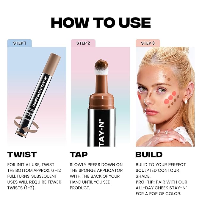 Sacheu Liquid Contour STAY-N Long Wear Cream Contour Makeup — Long Lasting, Blendable, & Lightweight Formula — Vegan & Cruelty-free, Giving Boss-Velvo Beauty