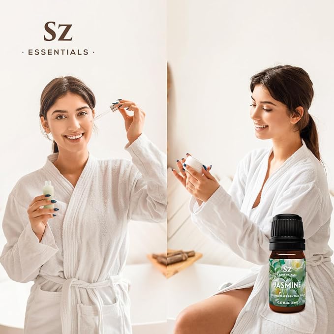 Jasmine Absolute Essential Oil – 100% Pure & Undiluted – 4 Jasminum Species – Divine Floral & Exotic Scent! – Aromatherapy & Natural Perfumery - Therapeutic Grade & Vegan – 0.17oz (5mL)-Velvo Beauty