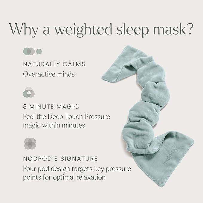 Nodpod Gentle Pressure Sleep Mask | Patented Light Blocking Design for Sleeping, Traveling & Relaxation - Sage-Velvo Beauty