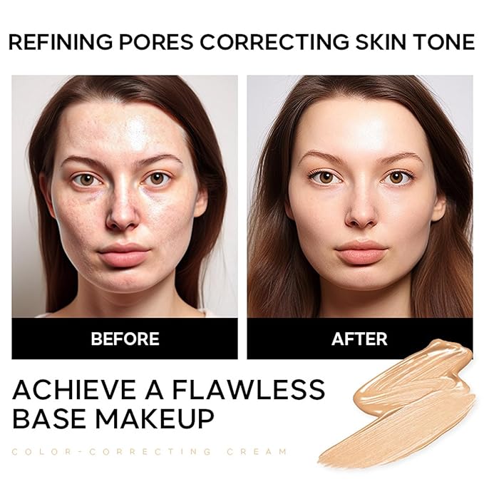 CC Cream with SPF 15, CC Cream Tinted Moisturizer, CC Cream Foundation Full Coverage Correcting Dullness Uneven Skin Tone, Watrerproof Long Lastng CC Cream Hydration Concealer (Iovry)-Velvo Beauty