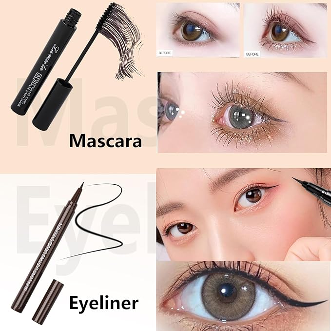 All in One Makeup Kit For Women Girls Teens 2x16 Colors Eyeshadow Palette Liquid Foundation Eyeliner Pencils Contouring Stick Lip Gloss Eyebrow Pencils Mascara Powder Puff Makeup Brushes Makeup sets-Velvo Beauty