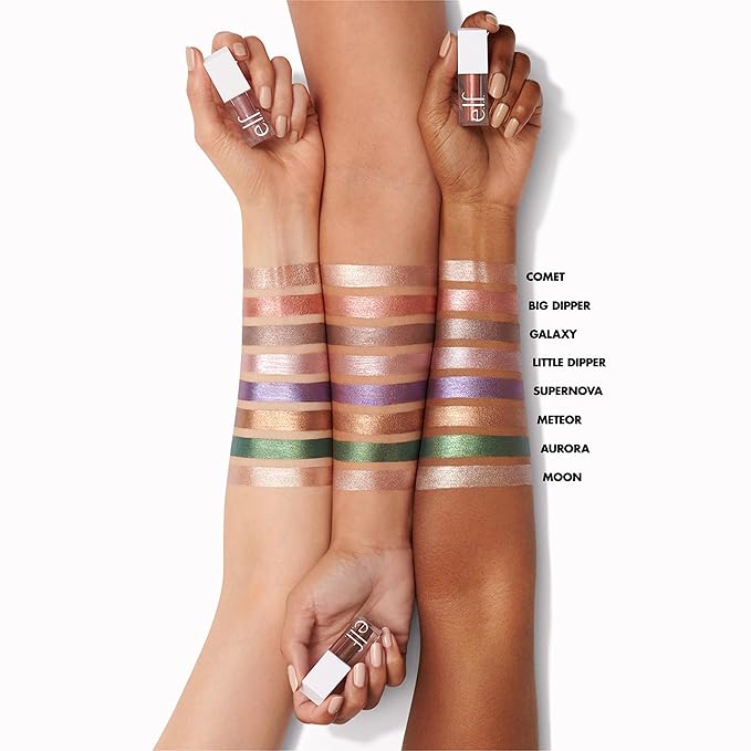 e.l.f. Liquid Metallic Eyeshadow, Quick-Drying, Long-Lasting, Gel-Based Formula For One-Swipe Pigmented Coverage, Vegan & Cruelty-Free, Aurora-Velvo Beauty