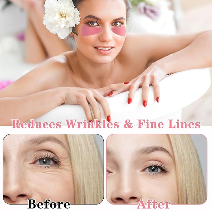 Under Eye Patches, 4 Pairs Reusable Under Eye Patches, Eye Patches for Puffy Eyes, with Metal Eye Cream Applicator, Eye Mask Silicone Eye Patches for Lifting Effect & Minimize Fine Lines & Wrinkles-Velvo Beauty