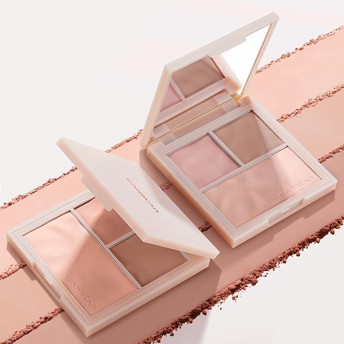 3 Colors Blush Palette For Cheek Makeup, Matte Blush Powder Blendable Face Blush,12H Longlasting, Lightweight, Smooth Pink Blush, Wonderland Pink, 0.37Oz-Velvo Beauty