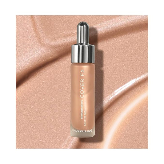 COVER FX Custom Bronzer Drops - Sunkissed: Neutral Bronze - 1 Fl Oz - Radiant Glow Liquid Bronzer - Customizable Color-Velvo Beauty