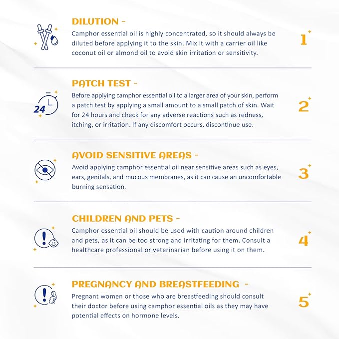 HIQILI 100ML Camphor Essential Oil Pure, 100% Undiluted for Skin, Diffuser, Aromatherapy - 3.38 Fl Oz-Velvo Beauty