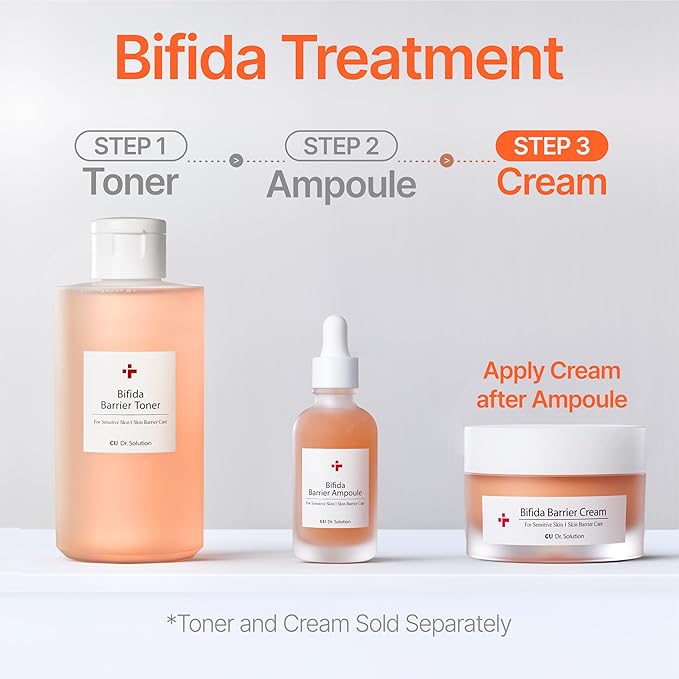 Bifida Barrier Cream, Moisturizing CUSKIN Korean Moisturizer Skincare with Ceramide NP, Squalane, and Hyaluronic Acid for Hydration and Skin Elasticity, 50ml (1.69 Fl. Oz.)-Velvo Beauty