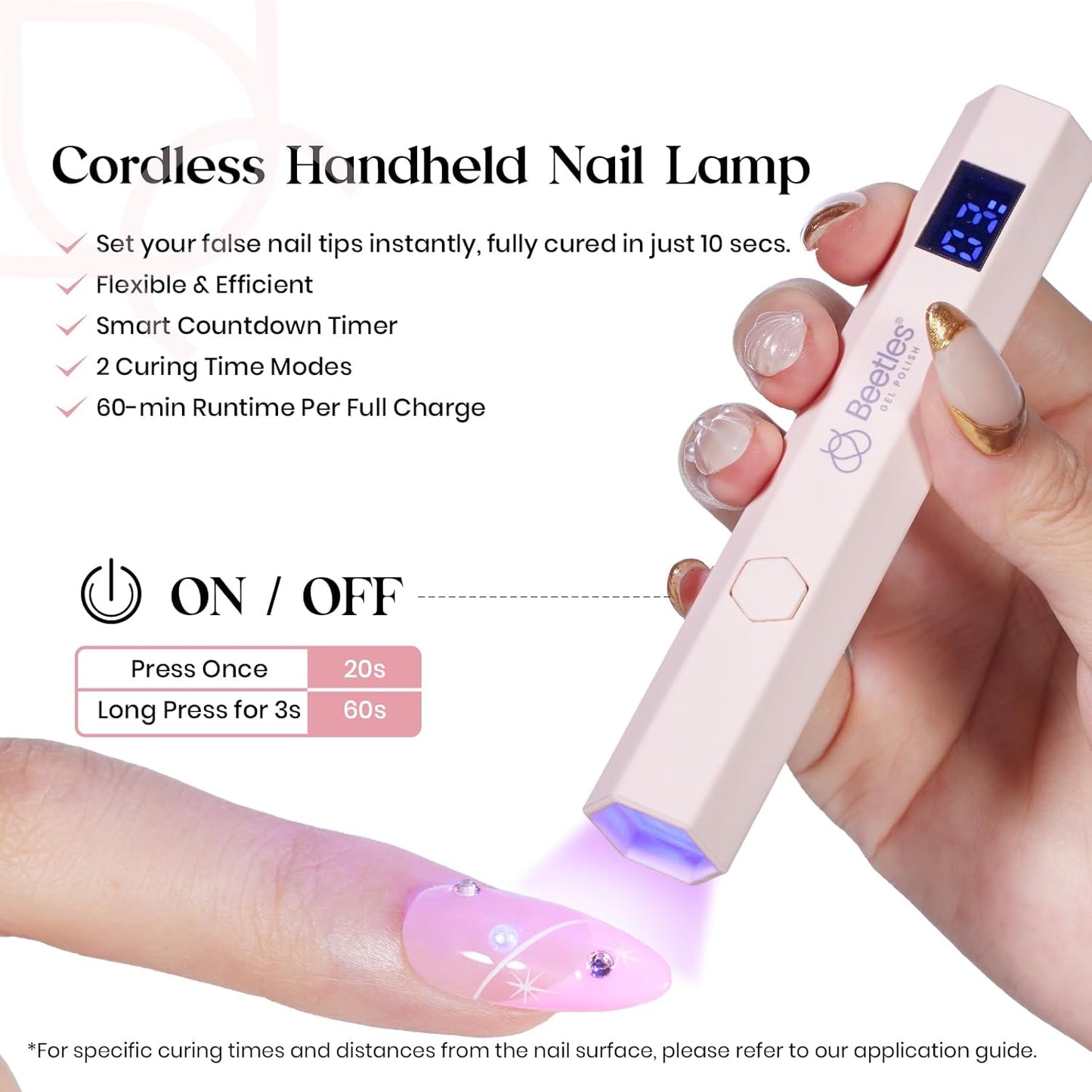 Beetles Gel Nail Kit, 300Pcs Almond Medium Nail Tips with Solid Nail Gel Glue,15 Sizes Soft Clear Nail Tips with Base Coat, Handheld Nail Lamp, Easy Nail Extension Set DIY Manicure Art Gift for Girls-Velvo Beauty