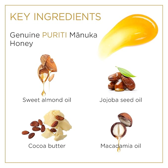 PURITI Manuka Honey Lip Balm – 3pack Soothing & Moisturizing, Enriched with Almond, Jojoba, Macadamia Oils, Cocoa Butter, Hydrating for Dry & Chapped Lips, 100% Genuine New Zealand Manuka Honey-Velvo Beauty