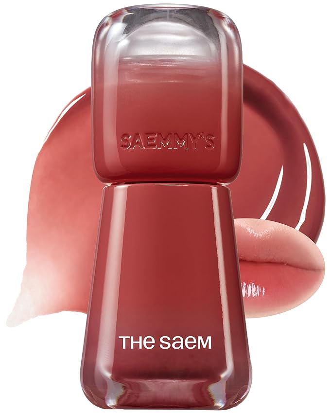 THESAEM Saemmy's Ade Shot Tint - Korean Lip Titnt, Water Gel Lip Stain with Plump Glowy Moisturizing Finish, Buildable Radiant Gloss, Long-Lasting Comfort, 0.1 fl.oz. (06 Apple Cinnamon)-Velvo Beauty