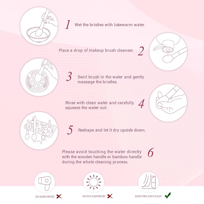 Jessup 15Pcs Professional Makeup Brushes Set Make up Brush Tools kit Eye Liner Shader Wood Handle Natural-synthetic Hair Brushes Pearl Black/Rose Gold T157-Velvo Beauty