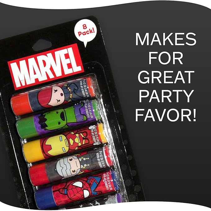 Taste Beauty Marvel Comic Book Themed 8pc Lip Balm Sticks-Velvo Beauty
