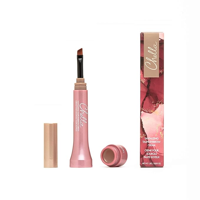 Chella Eyebrow Cream, Tantalizing Taupe - Vegan, Cruelty Free, Paraben Free, Gluten Free Eyebrow Pomade Makeup - Long Wearing, Velvet Consistency, Water Resistant-Velvo Beauty